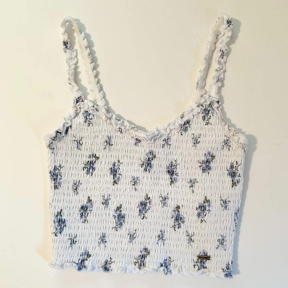 Hollister Floral Ribbed Crop Cami Size S